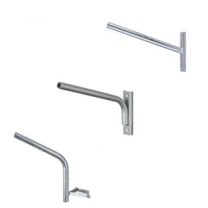 Braço para Luminária com Calha em U e Abraçadeira