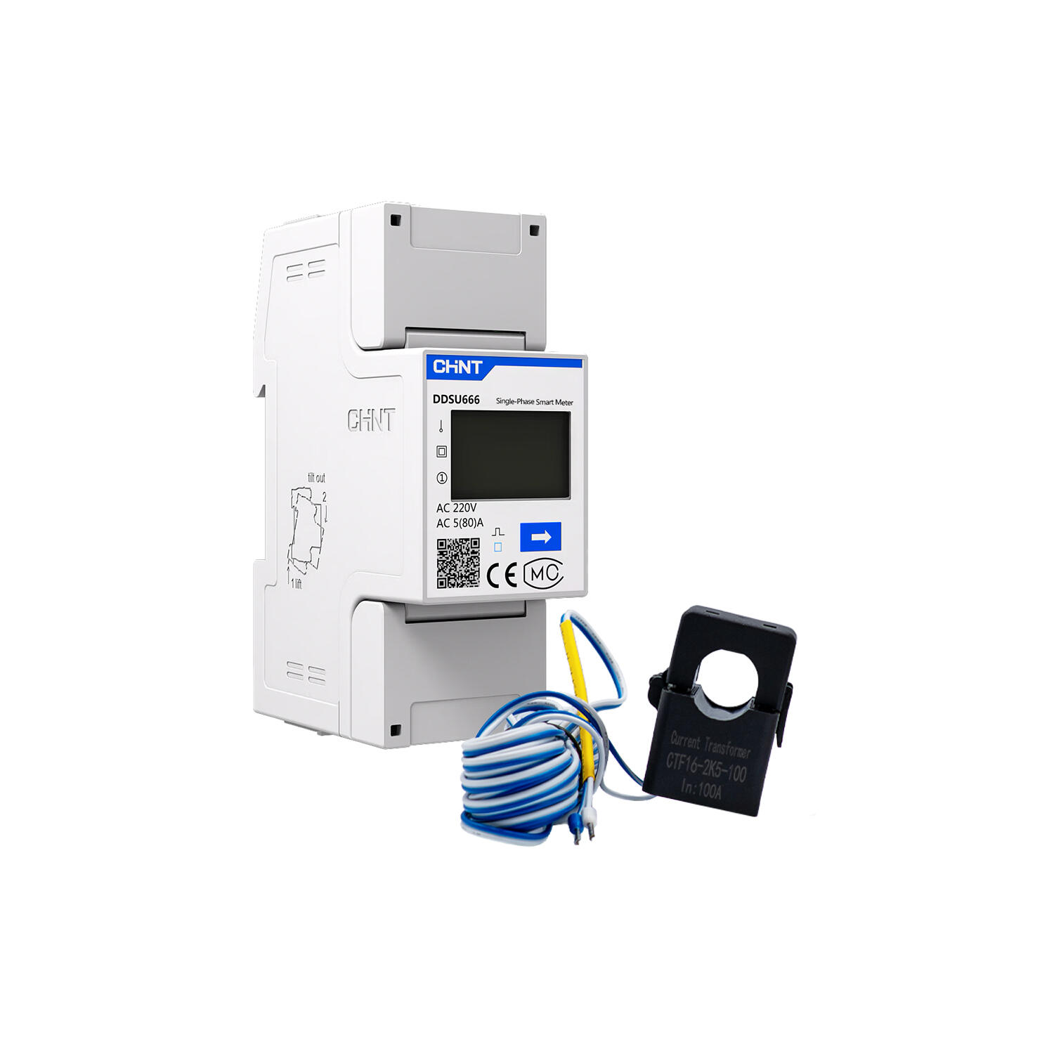 Hoymiles meter 1P DDSU666 + CT 100A - Medidores de energia