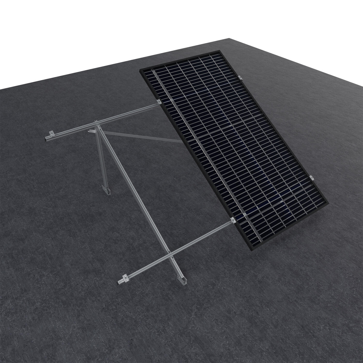 Sunfer 09V5-30º Kit Triangulo aberto 5 módulos vertical - Kits estrutura