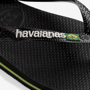 Chinelos Havaianas Brasil Logo Pretos