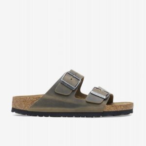 Chinelos Birkenstock Arizona Oiled Leather Caqui