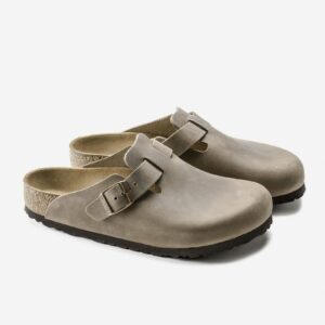 Chinelos Birkenstock Boston Oiled Leather Bege