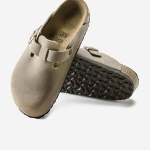 Chinelos Birkenstock Boston Oiled Leather Bege