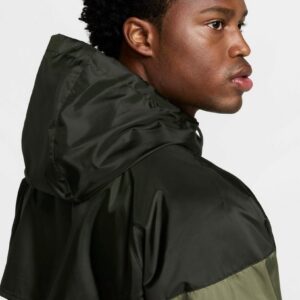 Casaco Corta-Vento com Capuz Nike Heritage Sportswear Windrunner Verde Para Homem