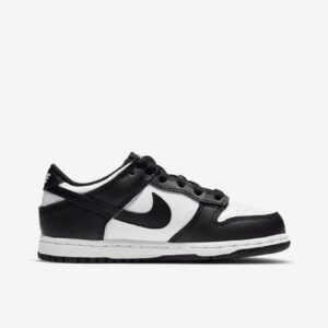 Sapatilhas Nike Dunk Low Pretas e Brancas Para Criança