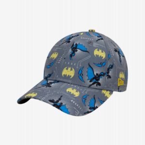 Boné New Era DC Batman All Over Print 9FORTY Kids Cinzento