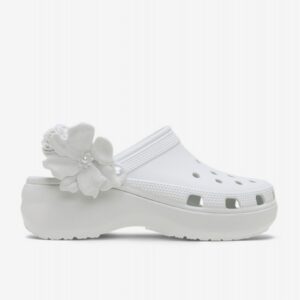 Sandálias Crocs Classic Platform Bouquet Brancas