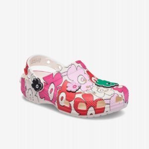 Sandálias Crocs Classic Marimekko Kids Brancas e Multicor