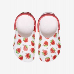 Sandálias Crocs Classic Fresh Fruits Toddler Brancas e Vermelhas