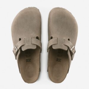 Chinelos Birkenstock Boston Oiled Leather Bege