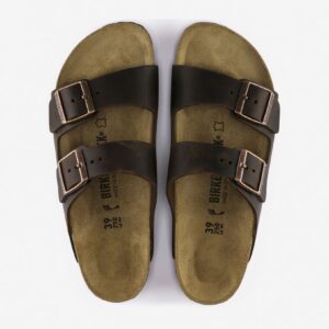 Chinelos Birkenstock Arizona Oiled Leather Castanhos