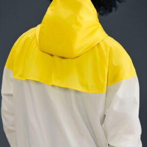 Casaco Corta-Vento com Capuz Nike Heritage Sportswear Windrunner Branco e Amarelo Para Homem