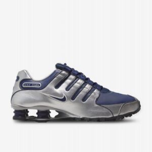 Sapatilhas Nike Shox NZ Prateadas e Azuis Para Homem