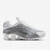 Sapatilhas Nike Shox R4 Prateadas e Brancas Júnior