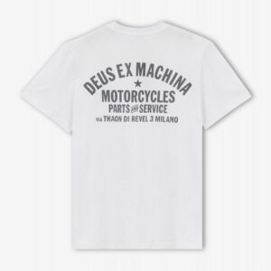 T-shirt Deus Ex Machina Milano Address Branca e Cinzenta