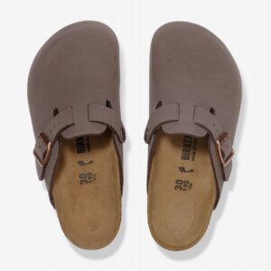 Chinelos Birkenstock Boston Birko-Flor Nobuck Kids Castanhos