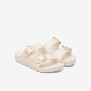 Chinelos Birkenstock Arizona Flower EVA Kids Brancos