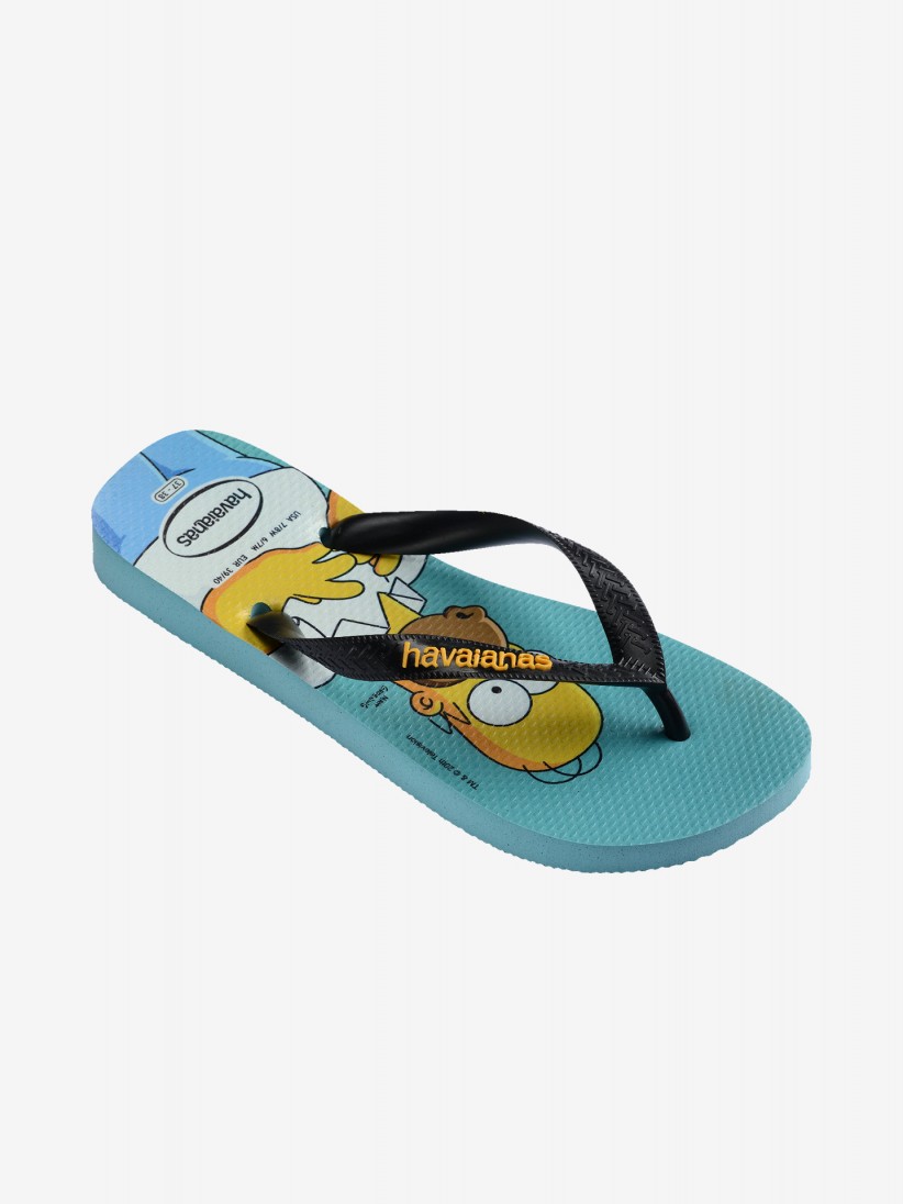 Chinelos Havaianas Simpsons Azuis e Pretos