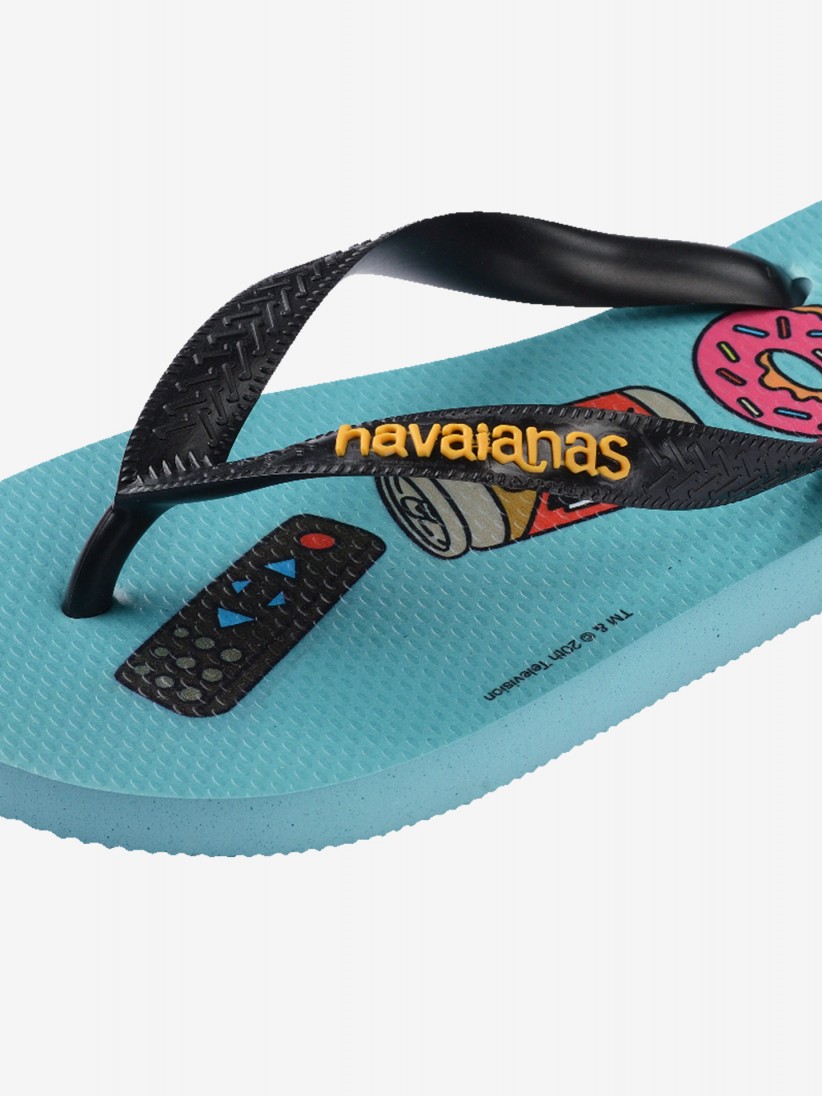Chinelos Havaianas Simpsons Azuis e Pretos
