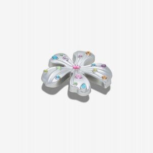 Pin Crocs Jibbitz Flor Prateada