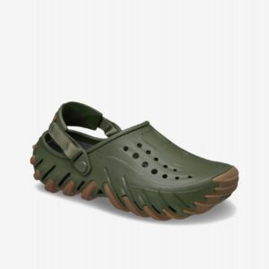 Sandálias Crocs Echo Gum RO Clog Verdes e Camel