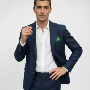 Blazer de Linho Marinho