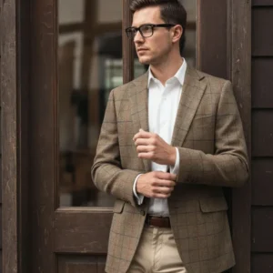 Blazer Espinha Castanha Com Janela