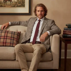 Blazer Espinha Cinza com Quadros
