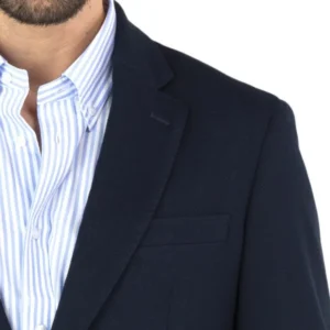 Blazer de Algodão Estrutura Azul
