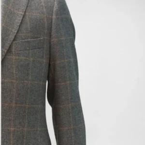 Blazer Pied Poule Janela Cinza