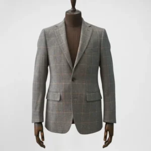 Blazer Pied Poule Janela Cinza