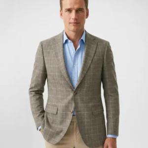 Blazer Príncipe de Gales Camel
