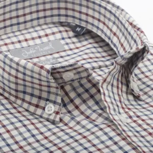 Camisa Vaiella Xadrez Azul e Bordeaux