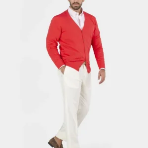 Cardigan de Algodão Coral