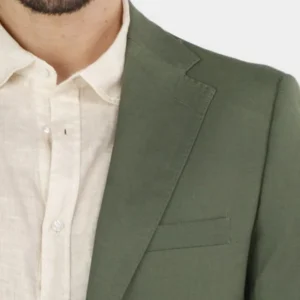 Fato de Linho Verde Escuro