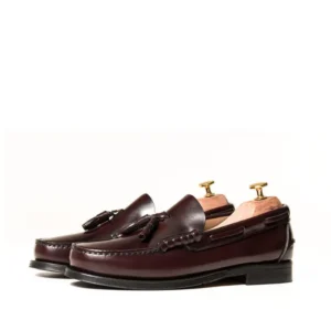 Sapato Luva Pele Bordeaux com Berloque