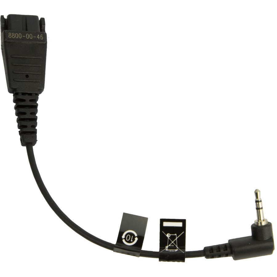 QD Cord to 2,5mm pin plug, angulate, 15cm, e.g. for Panasonic GB500, PLX CA40